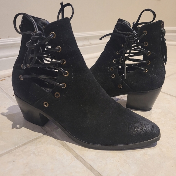 Shoes - Women's Faux Suede Ankle Boots